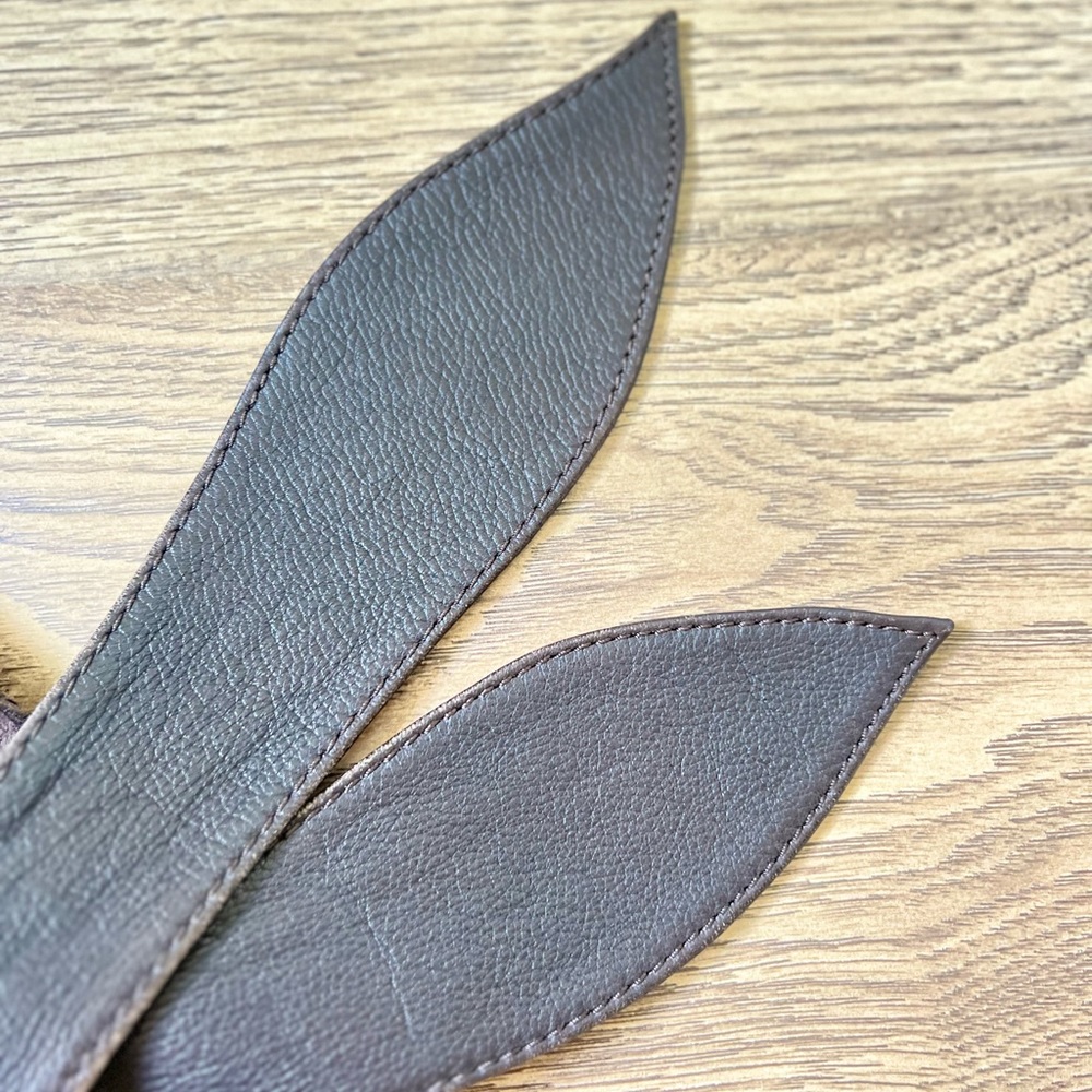 Brown leather belt
